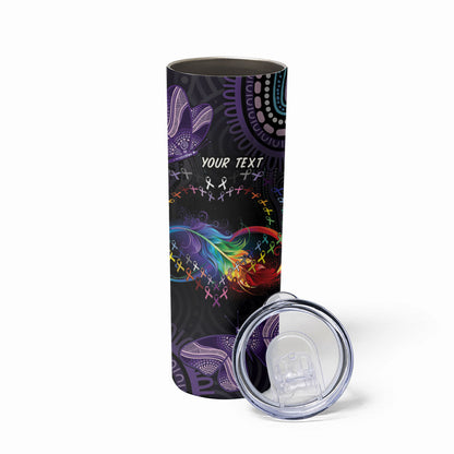Australia Aboriginal Dot Arts Personalized Skinny Tumbler Fight Cancer In All Colors