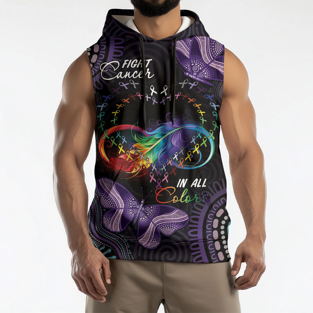 Australia Aboriginal Dot Arts Personalized Sleeveless Hoodie Fight Cancer In All Colors