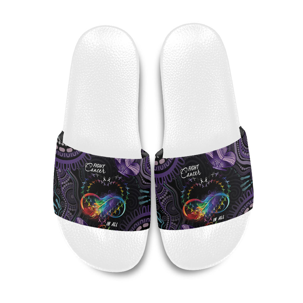 Australia Aboriginal Dot Arts Personalized Slide Sandals Fight Cancer In All Colors