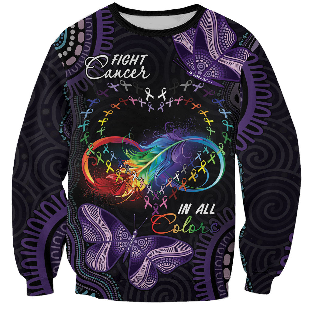 Australia Aboriginal Dot Arts Personalized Sweatshirt Fight Cancer In All Colors