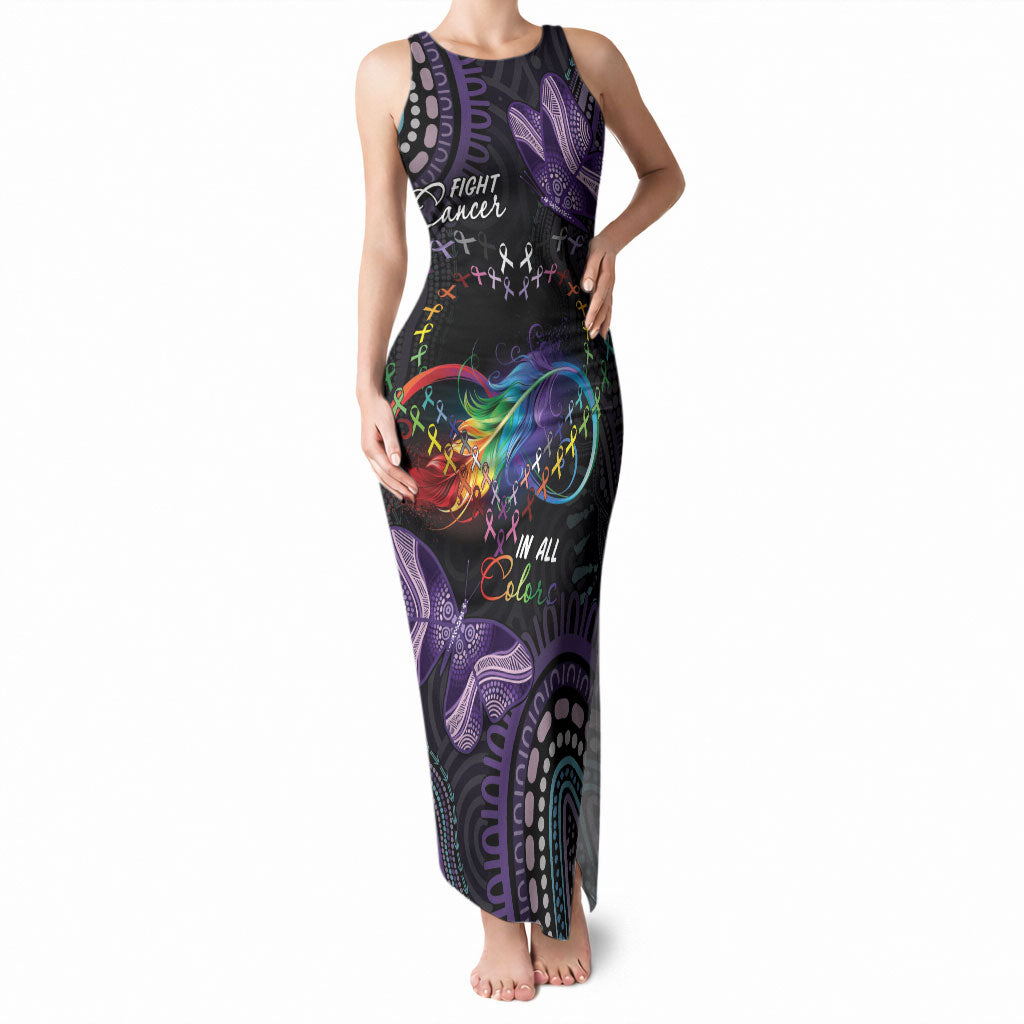 Australia Aboriginal Dot Arts Personalized Tank Maxi Dress Fight Cancer In All Colors