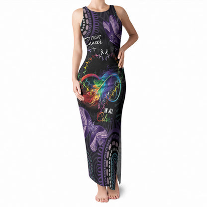 Australia Aboriginal Dot Arts Personalized Tank Maxi Dress Fight Cancer In All Colors