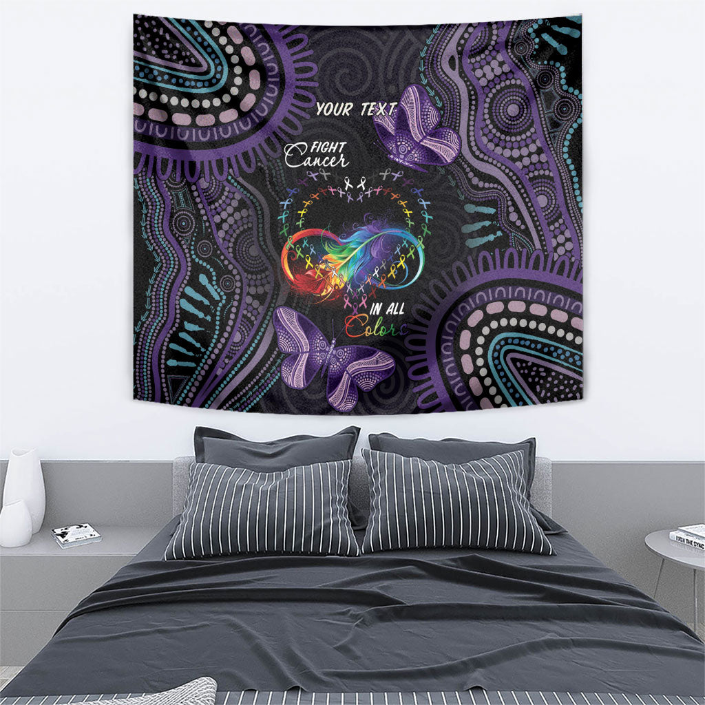 Australia Aboriginal Dot Arts Personalized Tapestry Fight Cancer In All Colors