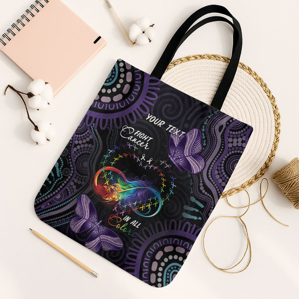Australia Aboriginal Dot Arts Personalized Tote Bag Fight Cancer In All Colors