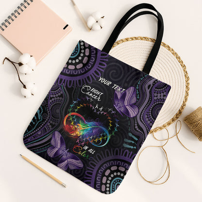 Australia Aboriginal Dot Arts Personalized Tote Bag Fight Cancer In All Colors