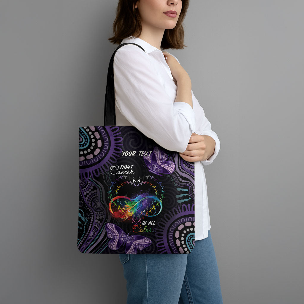 Australia Aboriginal Dot Arts Personalized Tote Bag Fight Cancer In All Colors