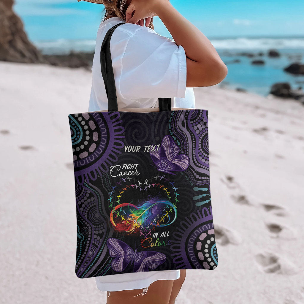 Australia Aboriginal Dot Arts Personalized Tote Bag Fight Cancer In All Colors