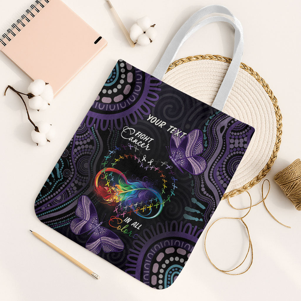 Australia Aboriginal Dot Arts Personalized Tote Bag Fight Cancer In All Colors