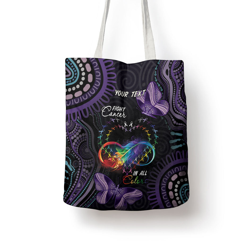 Australia Aboriginal Dot Arts Personalized Tote Bag Fight Cancer In All Colors