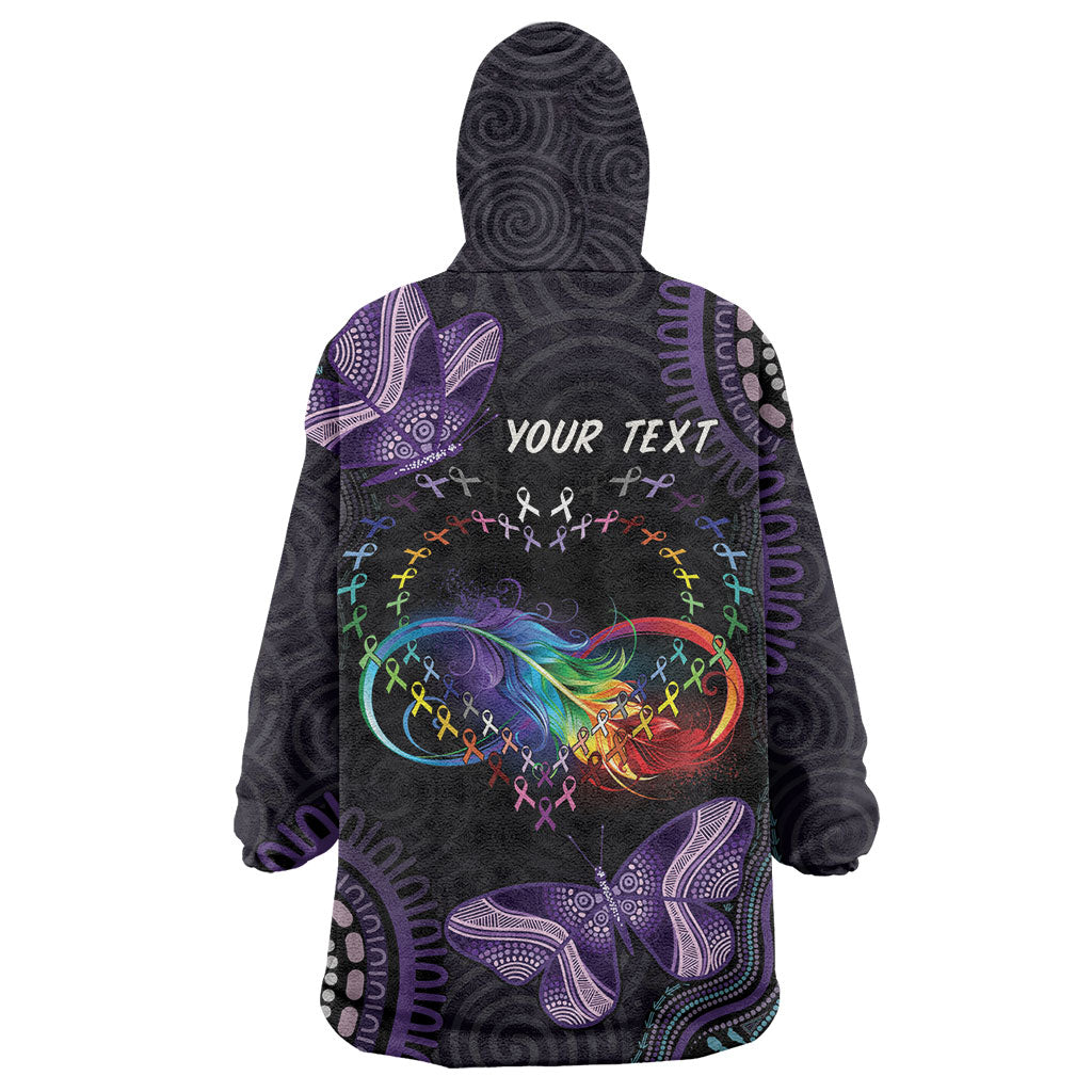Australia Aboriginal Dot Arts Personalized Wearable Blanket Hoodie Fight Cancer In All Colors