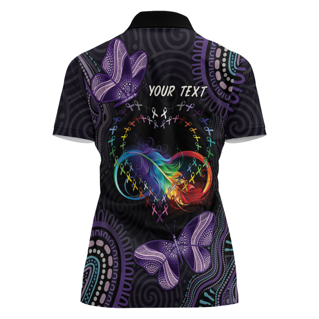 Australia Aboriginal Dot Arts Personalized Women Polo Shirt Fight Cancer In All Colors