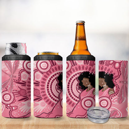 Australia Women's Day Aboriginal 4 in 1 Can Cooler Tumbler Mother's Love