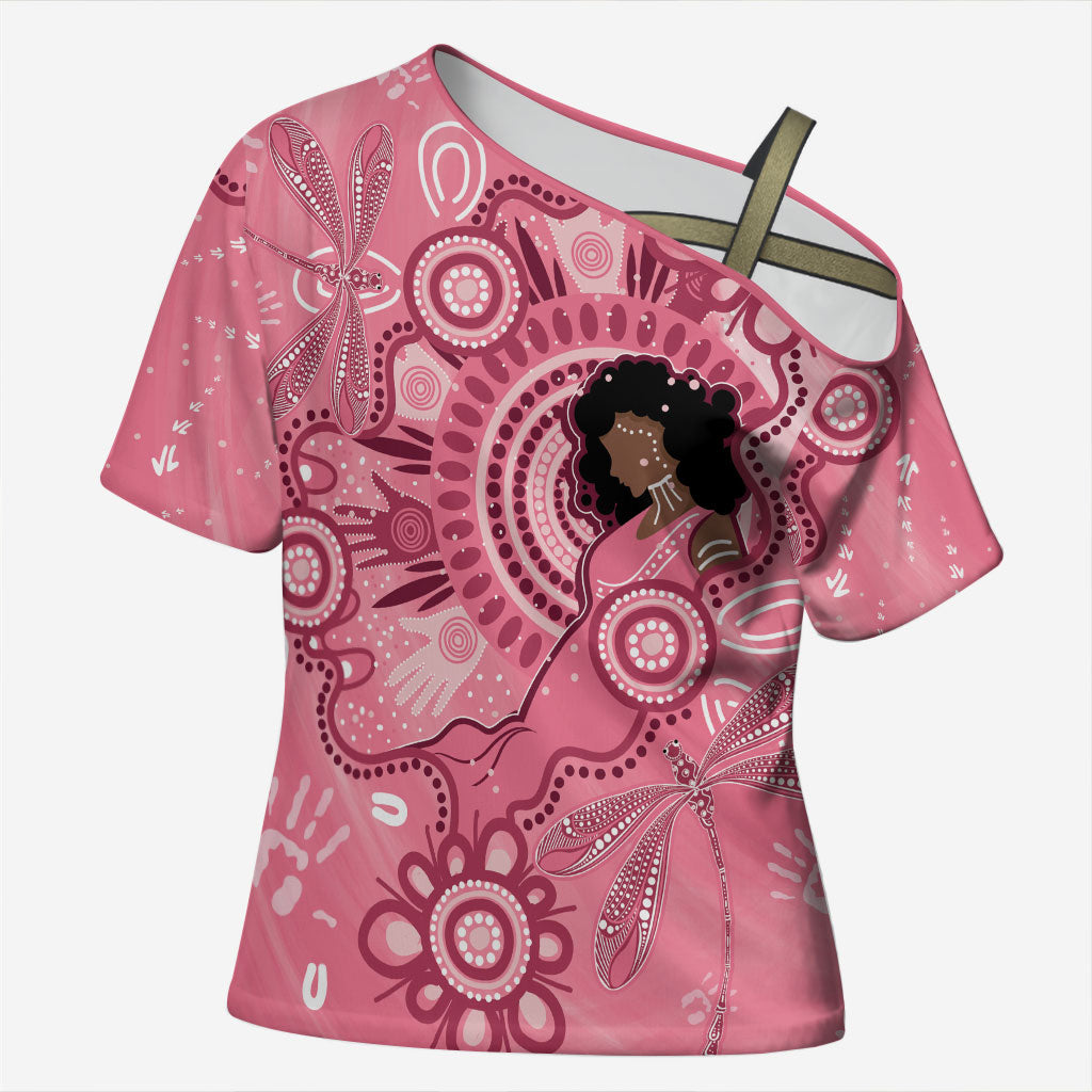 Australia Women's Day Aboriginal Cross Shoulder Shirt Mother's Love