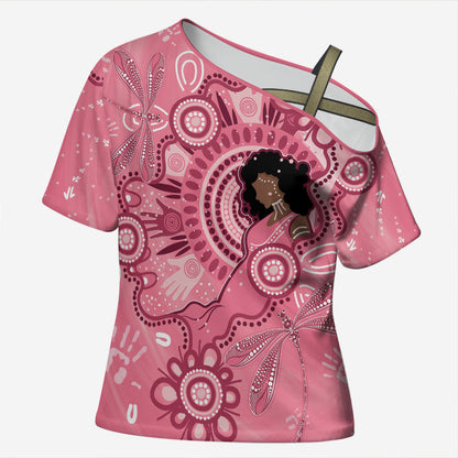 Australia Women's Day Aboriginal Cross Shoulder Shirt Mother's Love