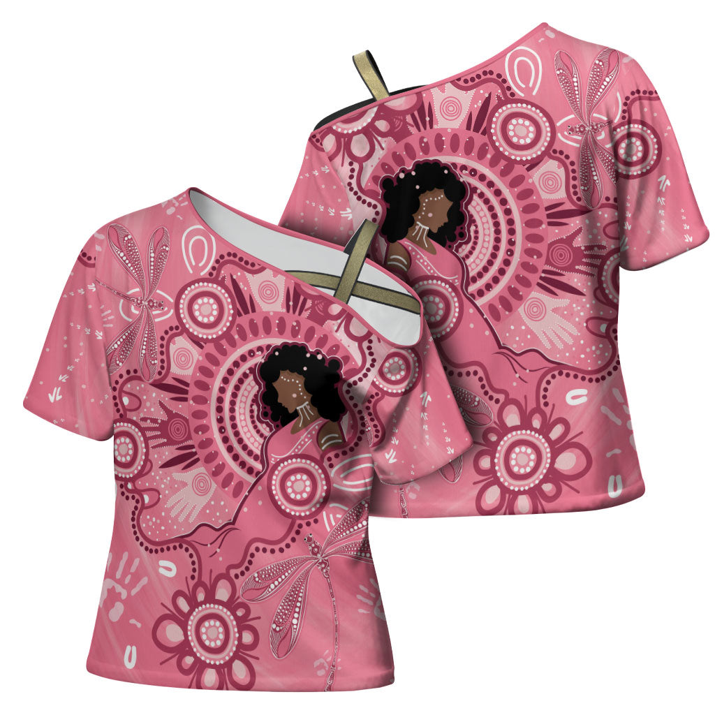Australia Women's Day Aboriginal Cross Shoulder Shirt Mother's Love
