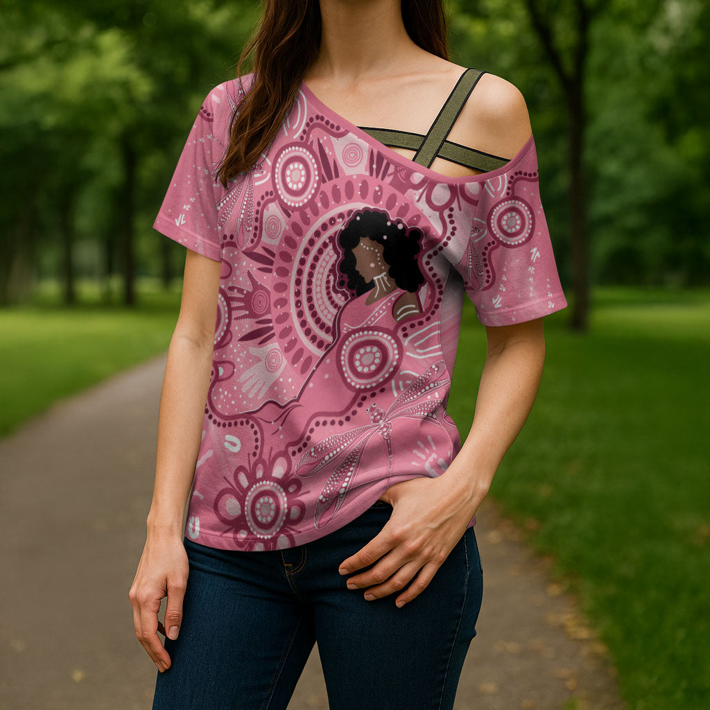 Australia Women's Day Aboriginal Cross Shoulder Shirt Mother's Love