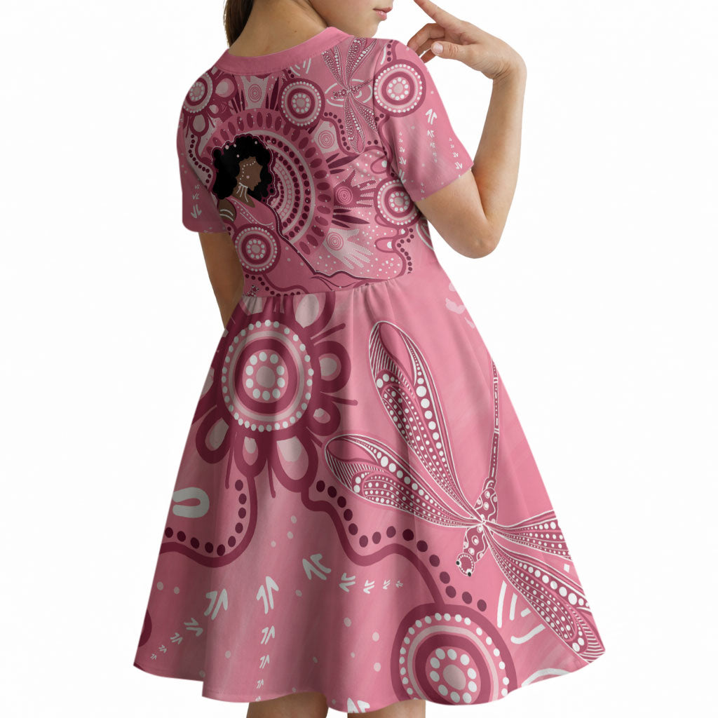 Australia Women's Day Aboriginal Kid Short Sleeve Dress Mother's Love