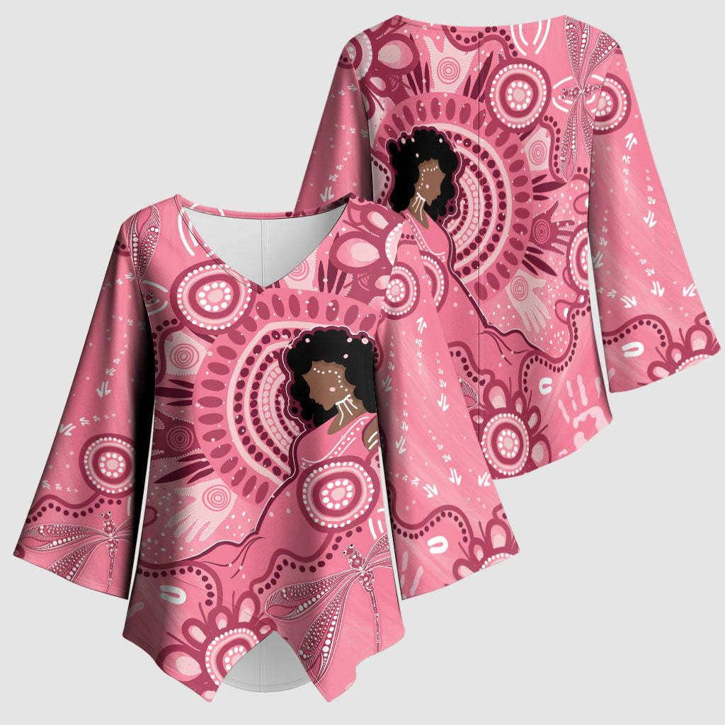 Australia Women's Day Aboriginal Kimono Sleeve Blouse Mother's Love