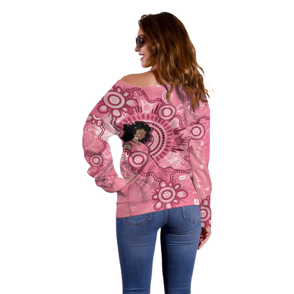 Australia Women's Day Aboriginal Off Shoulder Sweater Mother's Love