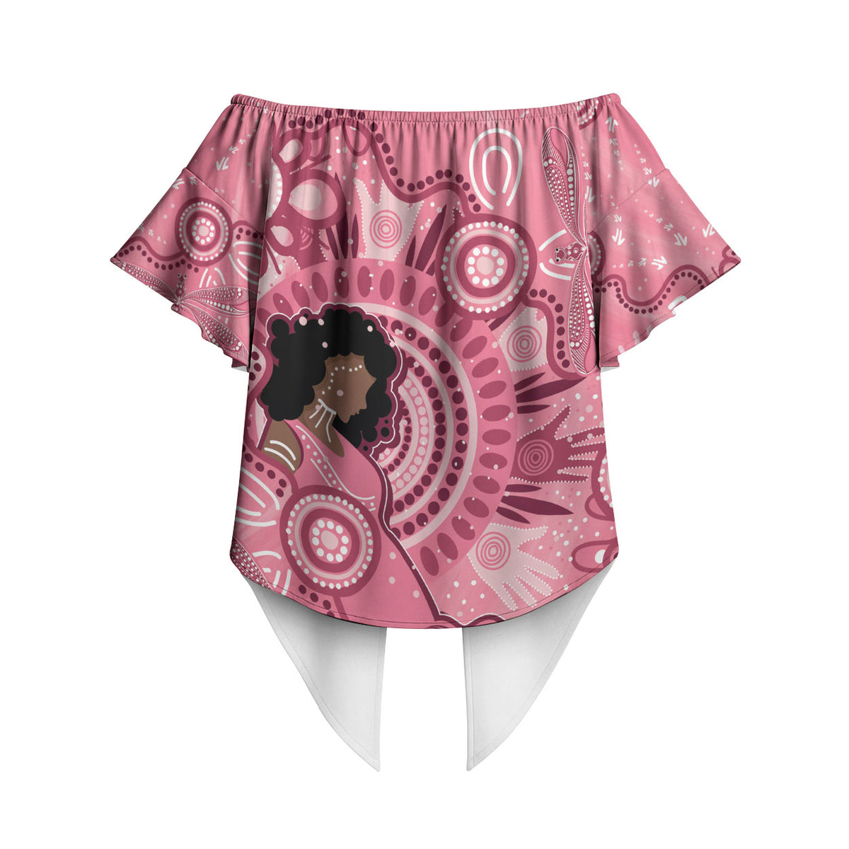 Australia Women's Day Aboriginal Off Shoulder Wrap Waist Top Mother's Love