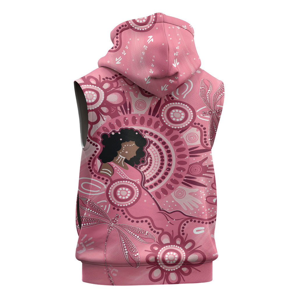 Australia Women's Day Aboriginal Sleeveless Zip Hoodie Mother's Love