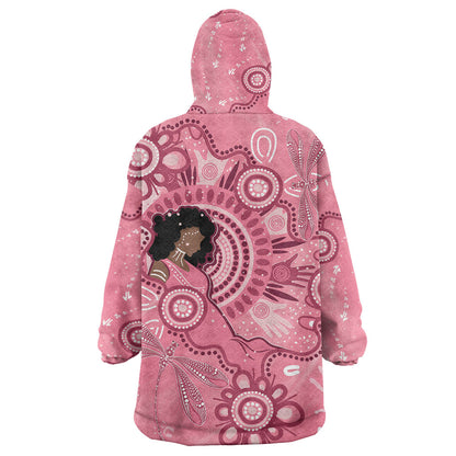 Australia Women's Day Aboriginal Wearable Blanket Hoodie Mother's Love