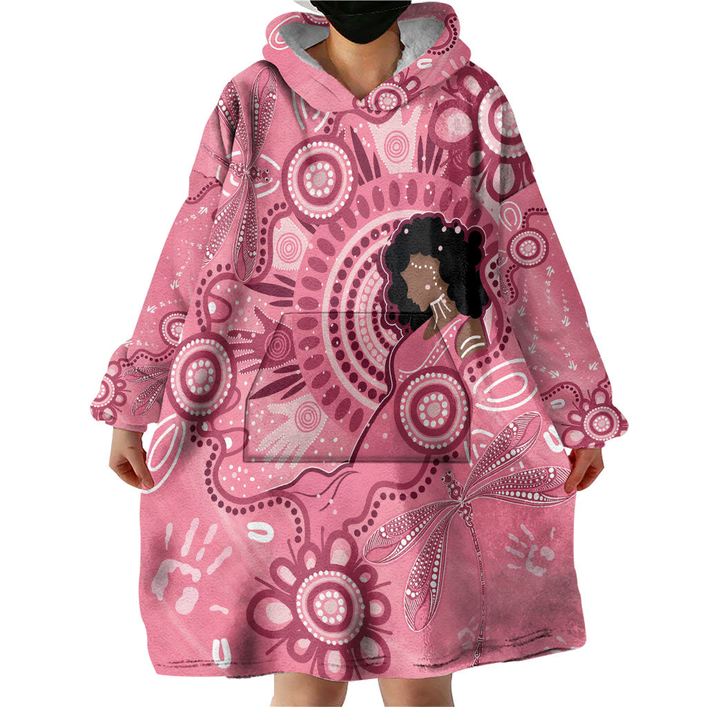 Australia Women's Day Aboriginal Wearable Blanket Hoodie Mother's Love