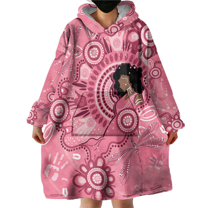 Australia Women's Day Aboriginal Wearable Blanket Hoodie Mother's Love