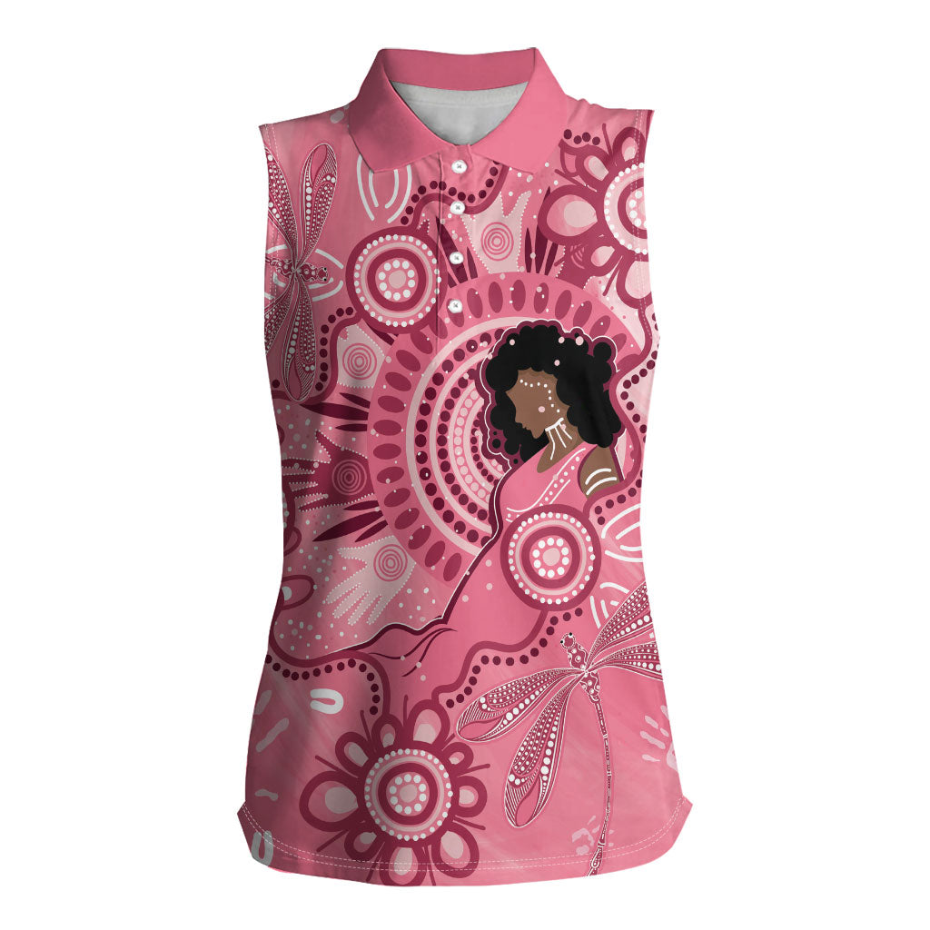 Australia Women's Day Aboriginal Women Sleeveless Polo Shirt Mother's Love