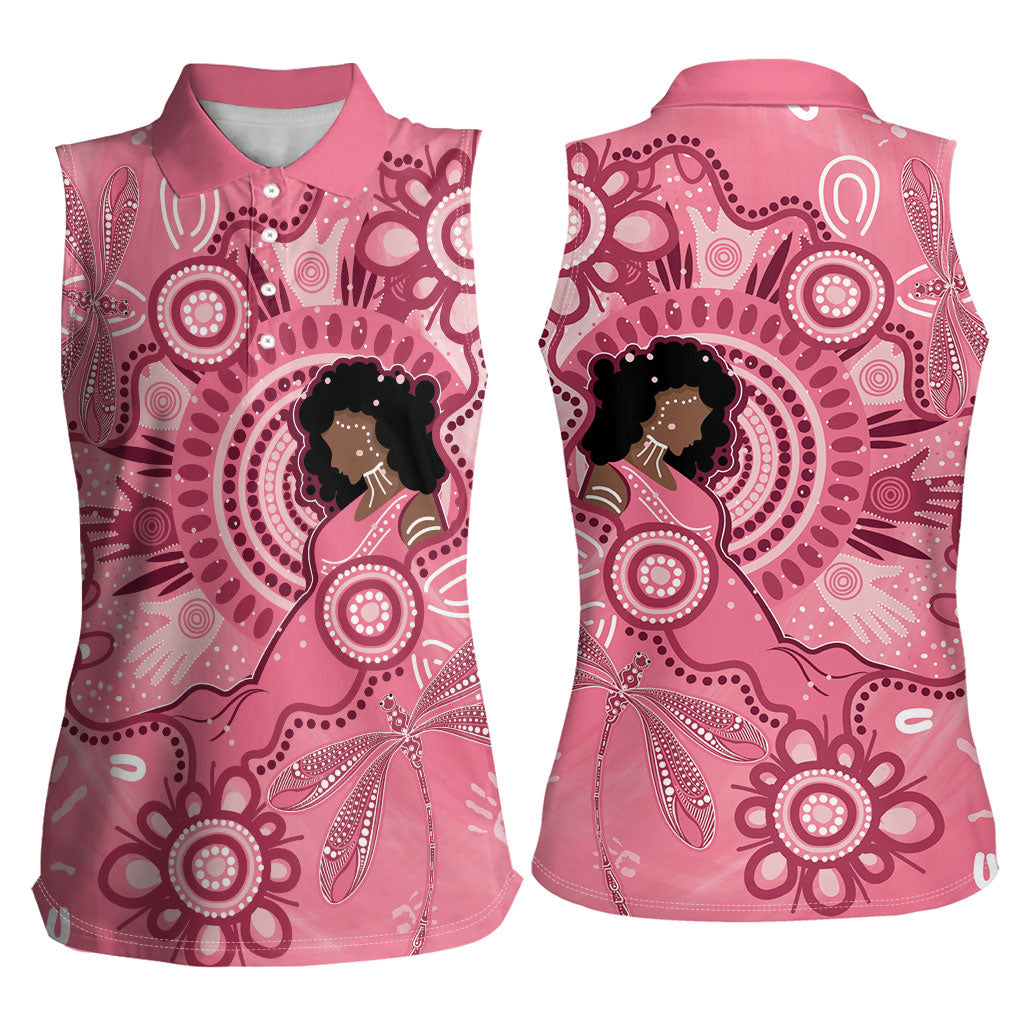 Australia Women's Day Aboriginal Women Sleeveless Polo Shirt Mother's Love
