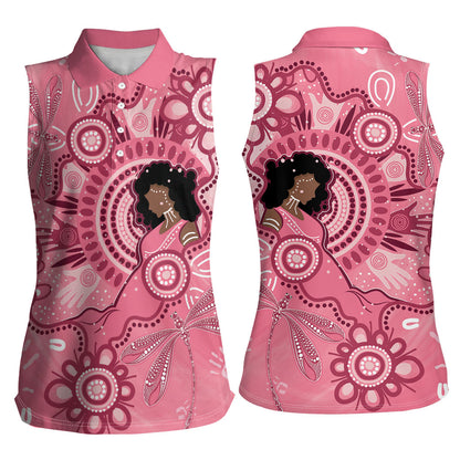 Australia Women's Day Aboriginal Women Sleeveless Polo Shirt Mother's Love