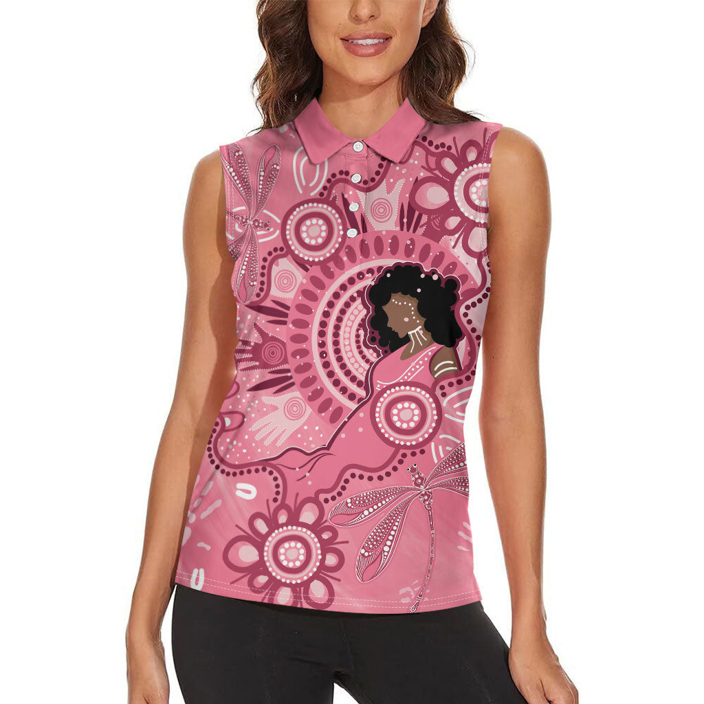Australia Women's Day Aboriginal Women Sleeveless Polo Shirt Mother's Love