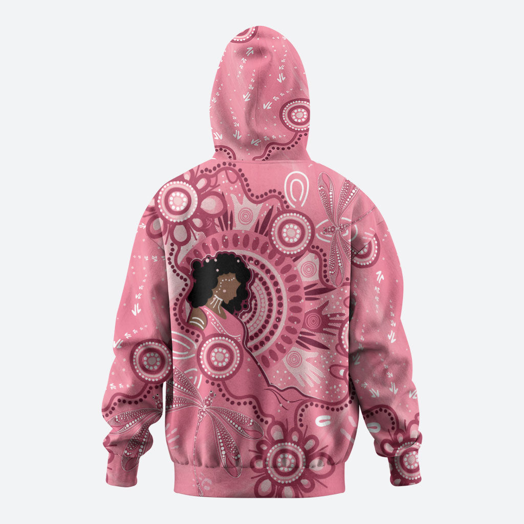 Australia Women's Day Aboriginal Zip Hoodie Mother's Love