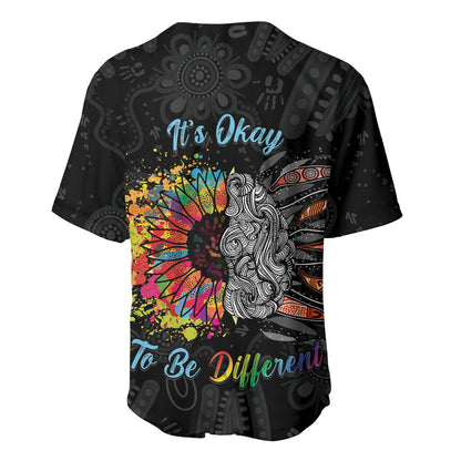 Australia Aboriginal Baseball Jersey Autism It's Okay To Be Different