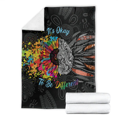 Australia Aboriginal Blanket Autism It's Okay To Be Different