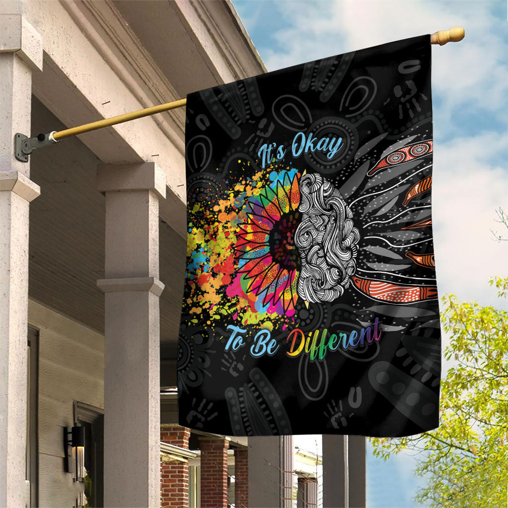 Australia Aboriginal Garden Flag Autism It's Okay To Be Different