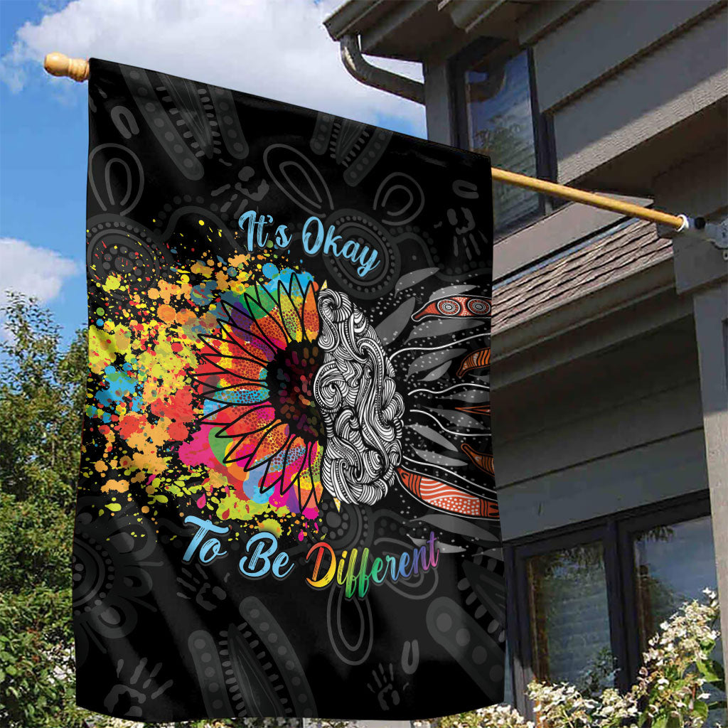 Australia Aboriginal Garden Flag Autism It's Okay To Be Different