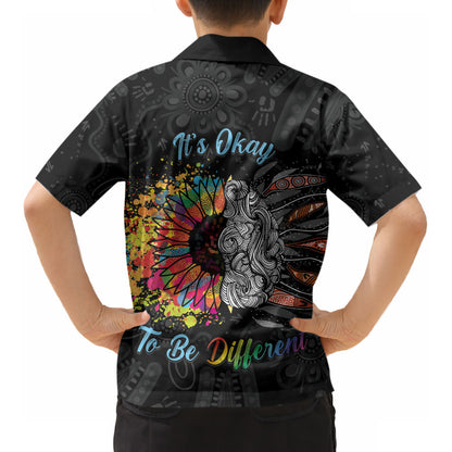 Australia Aboriginal Kid Hawaiian Shirt Autism It's Okay To Be Different