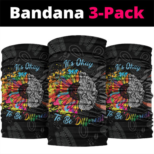 Australia Aboriginal Neck Gaiter Autism It's Okay To Be Different