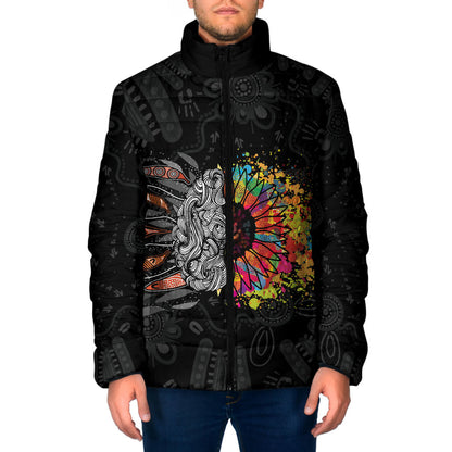 Australia Aboriginal Padded Jacket Autism It's Okay To Be Different