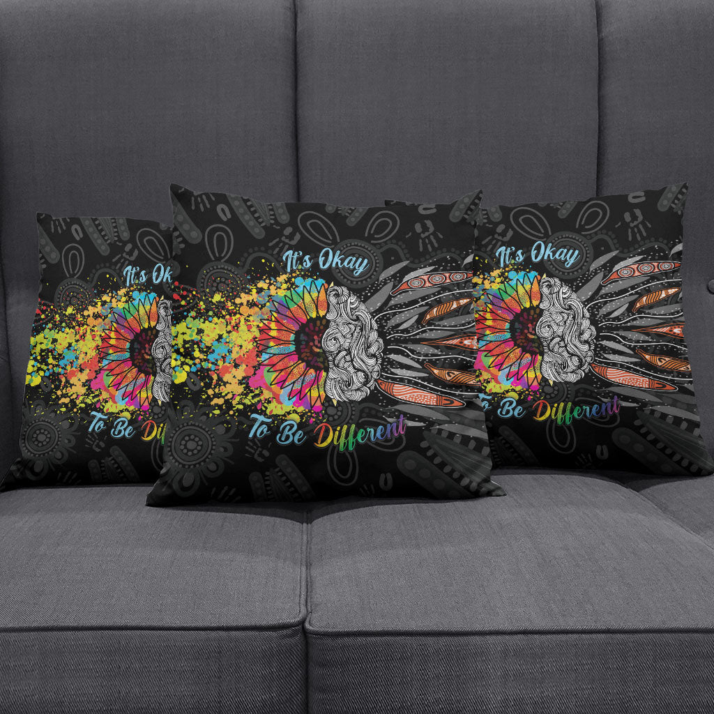 Australia Aboriginal Pillow Cover Autism It's Okay To Be Different
