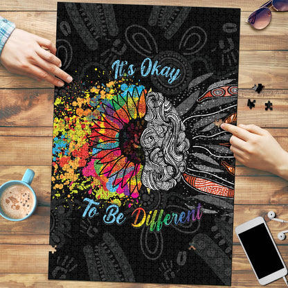 Australia Aboriginal Puzzle Autism It's Okay To Be Different