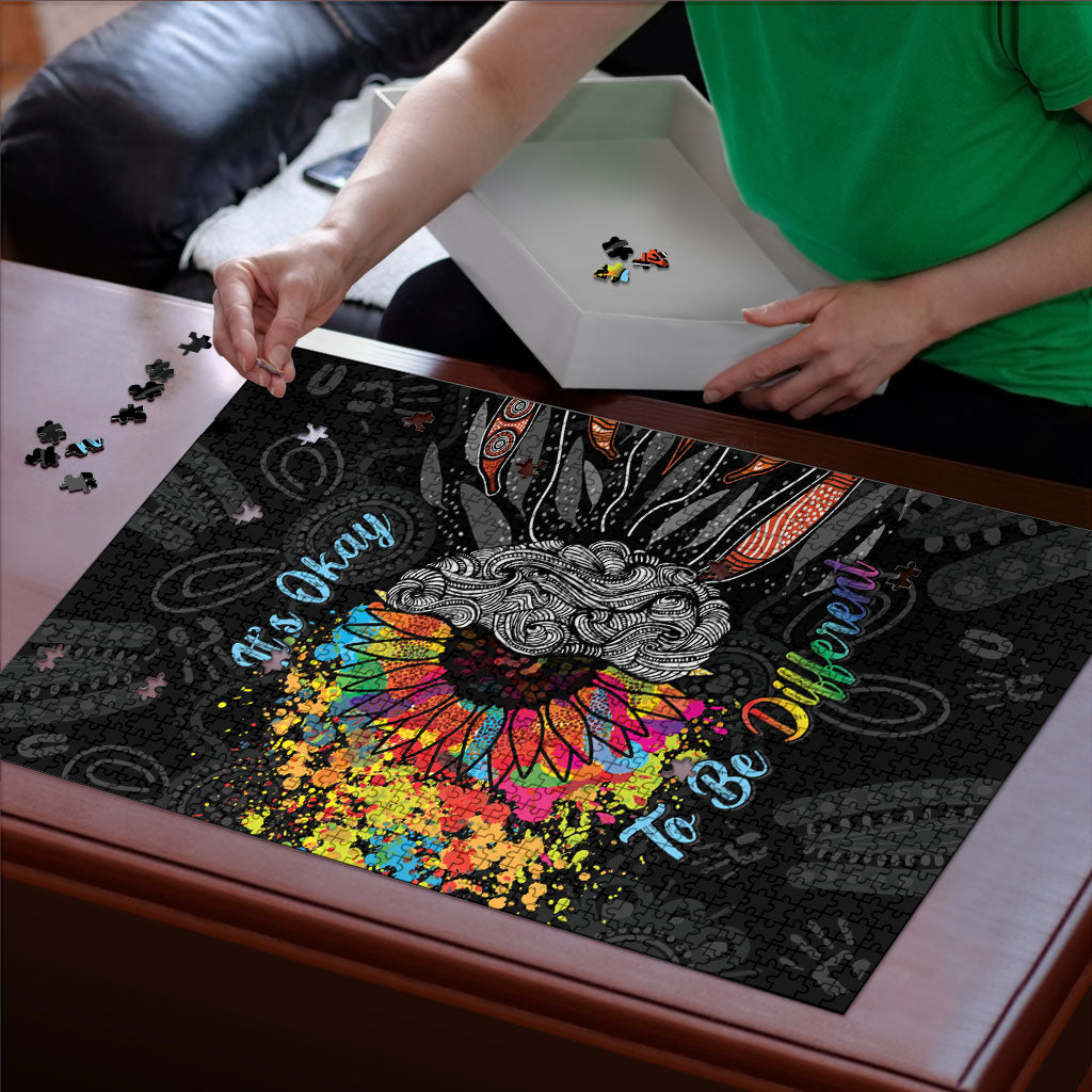 Australia Aboriginal Puzzle Autism It's Okay To Be Different