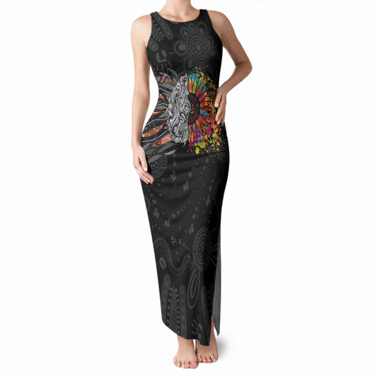Australia Aboriginal Tank Maxi Dress Autism It's Okay To Be Different