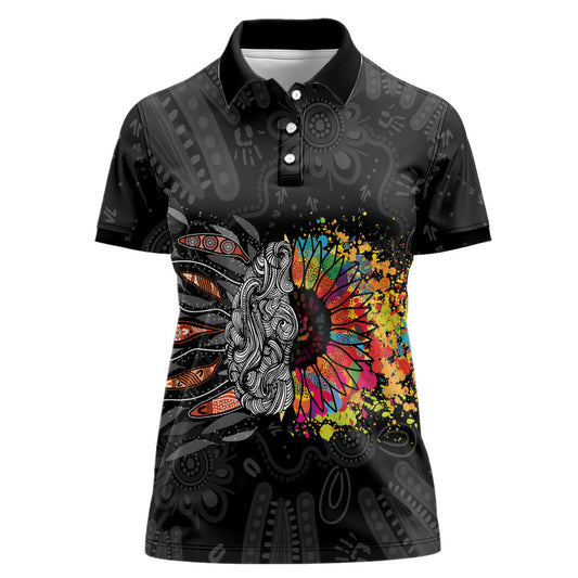 Australia Aboriginal Women Polo Shirt Autism It's Okay To Be Different