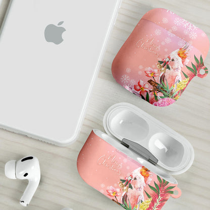 Australia Christmas Pink Cockatoo with Banksia AirPods Case Coral Pink