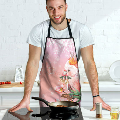 Australia Christmas Pink Cockatoo with Banksia Apron Coral Pink