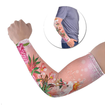 Australia Christmas Pink Cockatoo with Banksia Arm Sleeves Coral Pink