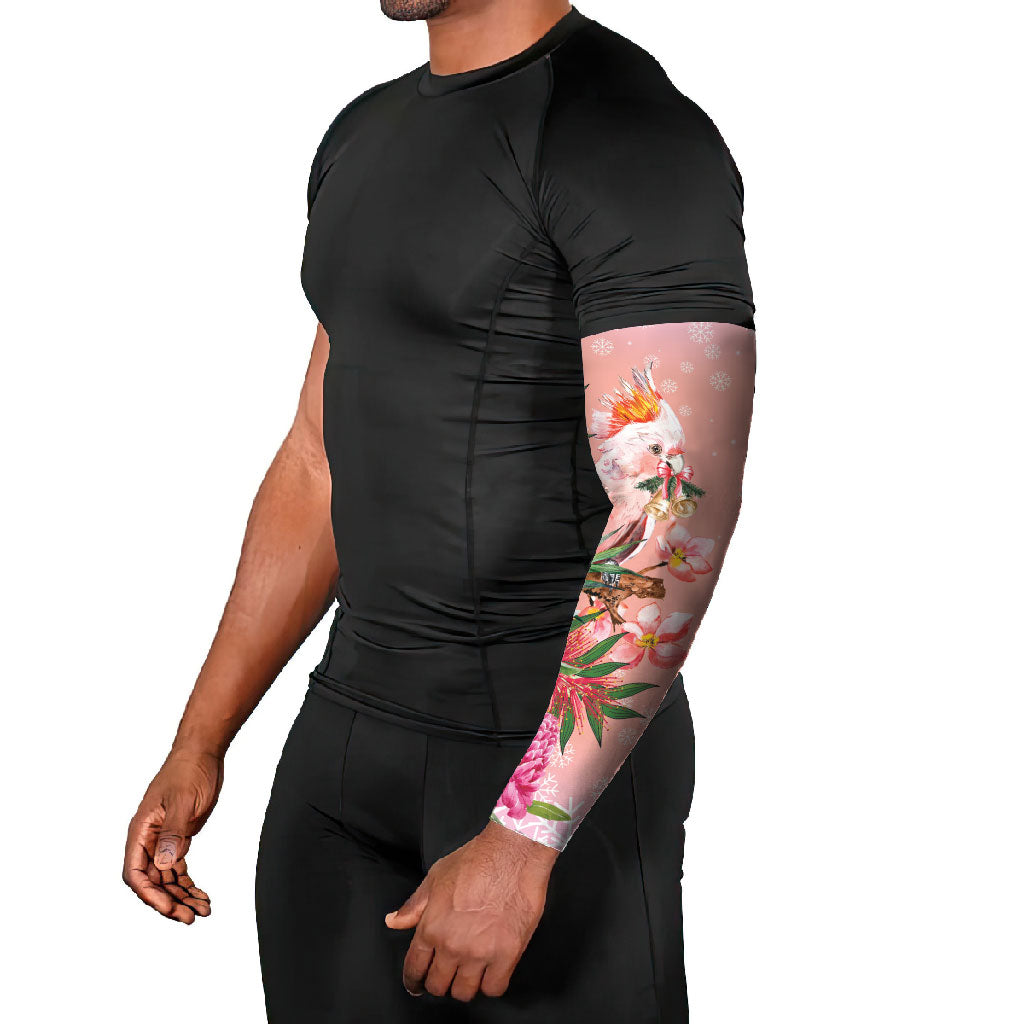 Australia Christmas Pink Cockatoo with Banksia Arm Sleeves Coral Pink