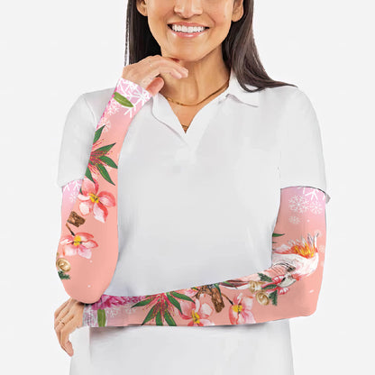 Australia Christmas Pink Cockatoo with Banksia Arm Sleeves Coral Pink